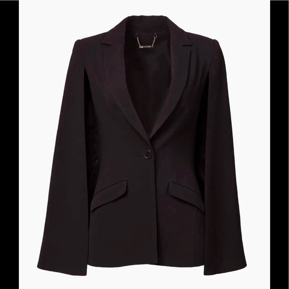 Trina Turk Bee Cape Blazer Jacket Black